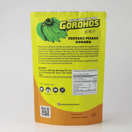 Keripik Pisang Goroho Rasa Sambal Roa 100 gr - Gorohos