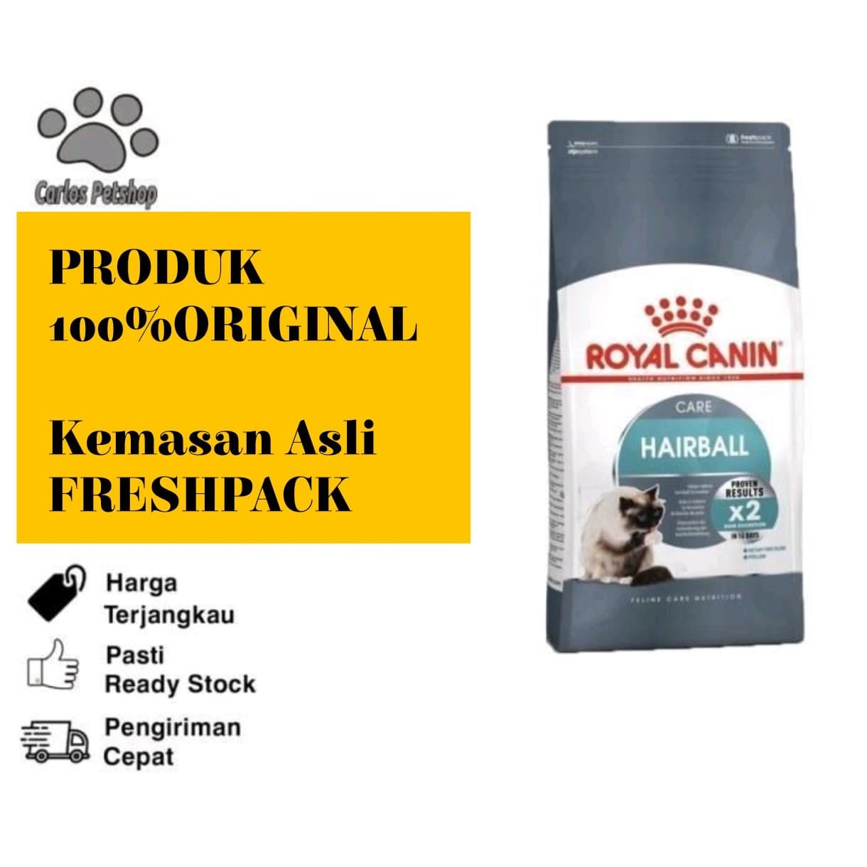 Royal Canin Hairball Care- Makanan Kering Kucing Freshpack