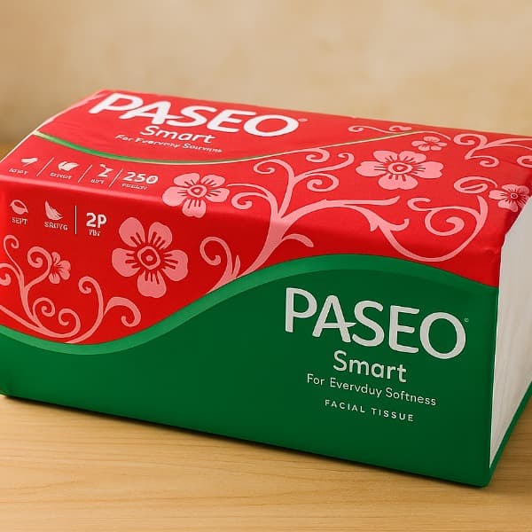 Tissue Serbaguna untuk Muka dan Makan Paseo 250 sheets 2ply - Lembut dan Nyaman
