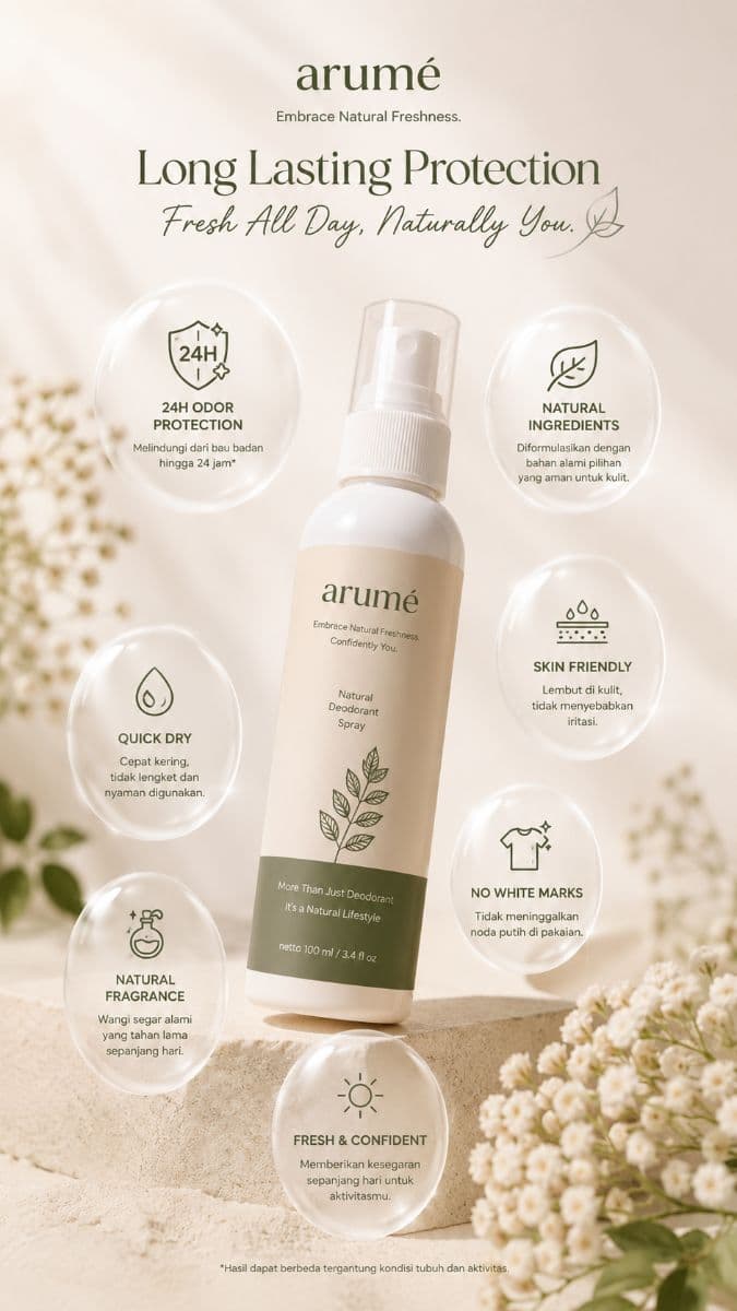 Arumé Fresh Veil Natural Deodorant Spray