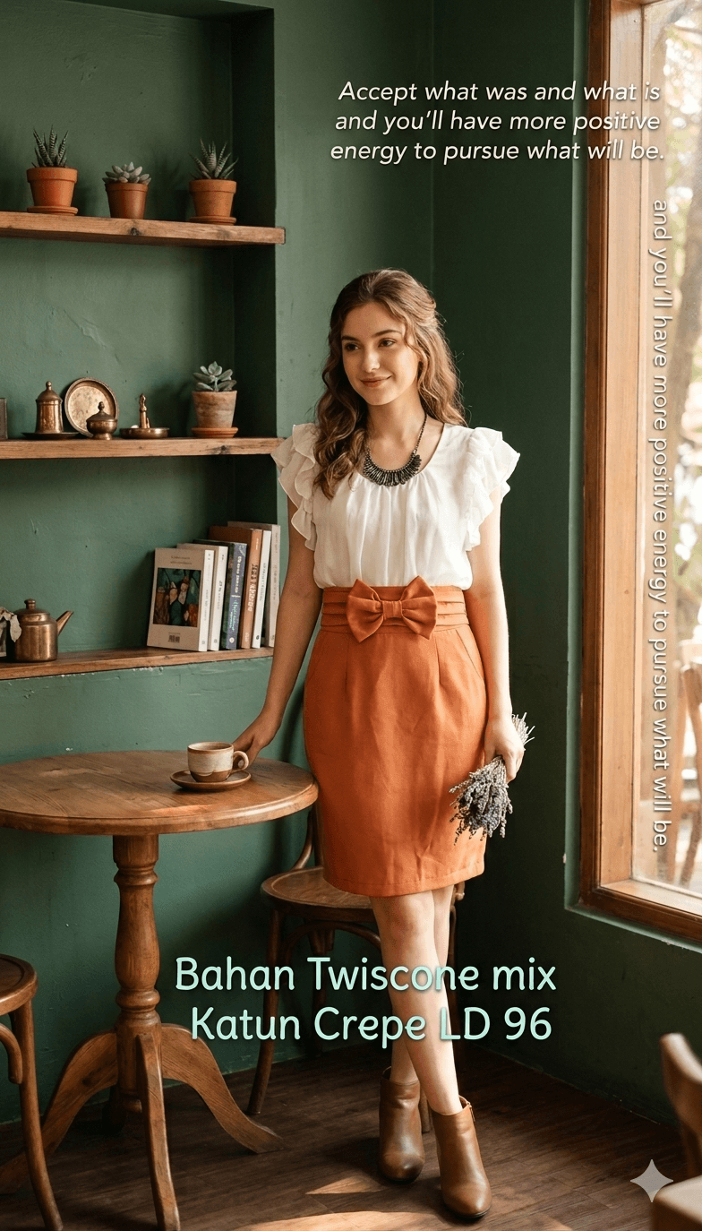 Gaun LyeOS-Mini Kasual Wanita Putih Orange
