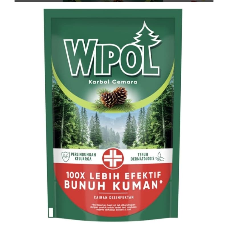Wipol Pembersih Lantai Karbol Cemara Refill 720g