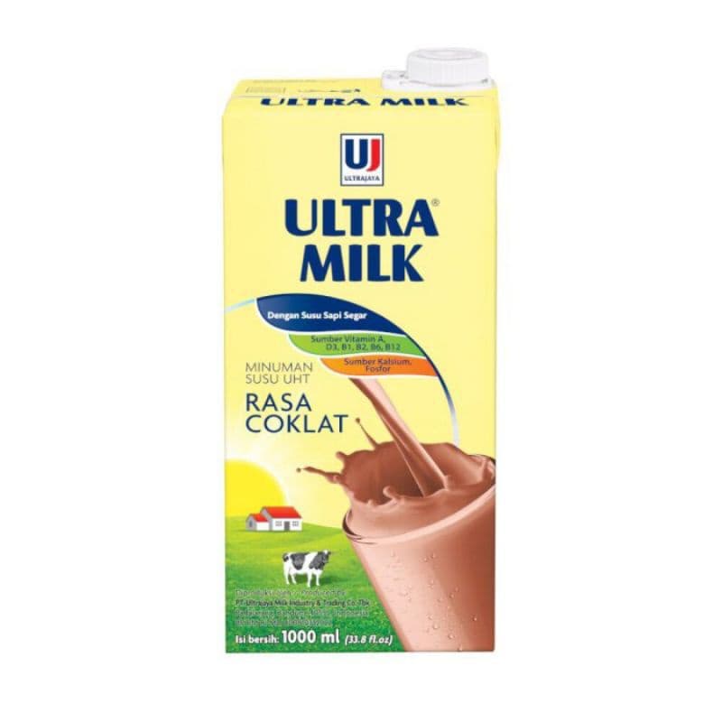 Ultra Milk Cokelat 1 Liter - Susu UHT Keluarga Segar