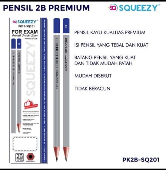 Alat Tulis Pensil Squeezy Per Pack isi 12pcs