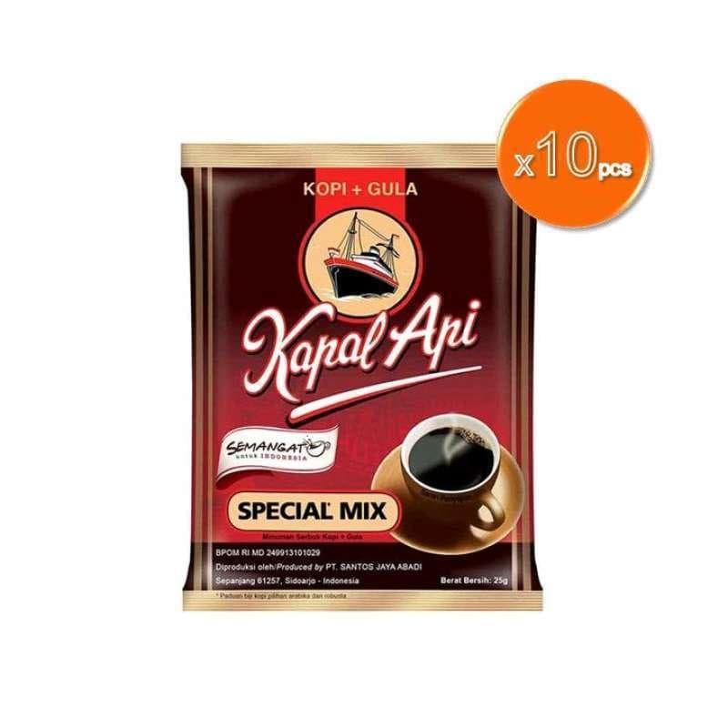 Kapal Api Special Mix Kopi + Gula 10 Sachet Praktis