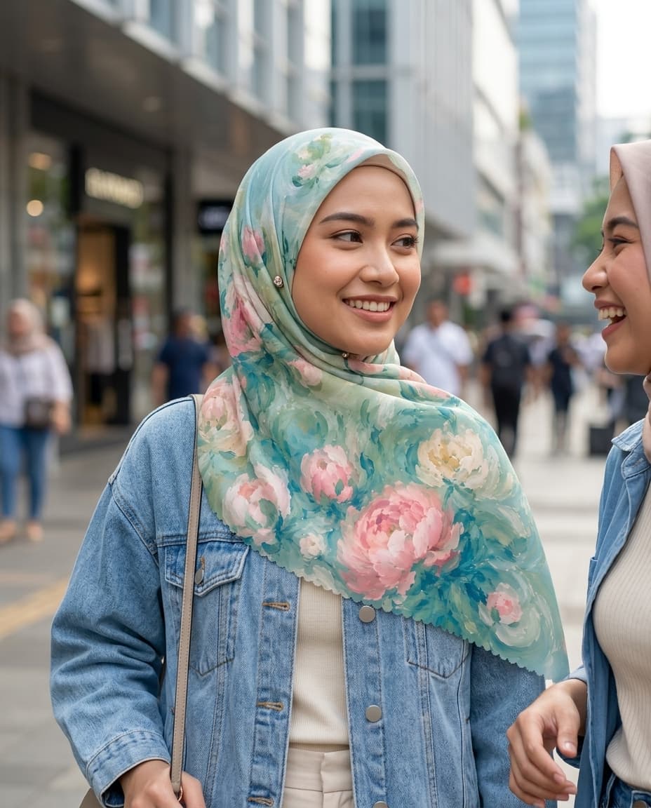Vandeesa Peony Scarves Hijab