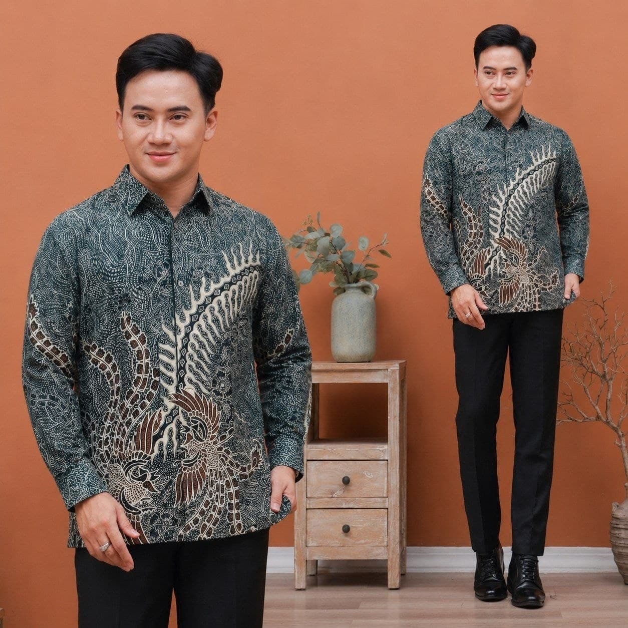 Kemeja Batik Printing Katun