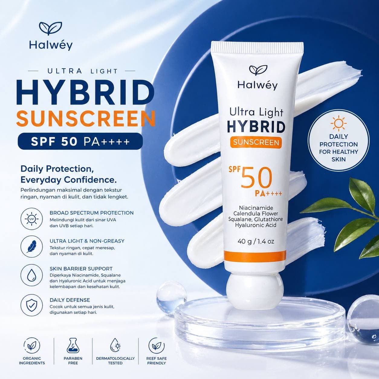 Hybrid Sunscreen Ultra Light SPF 50 PA++++