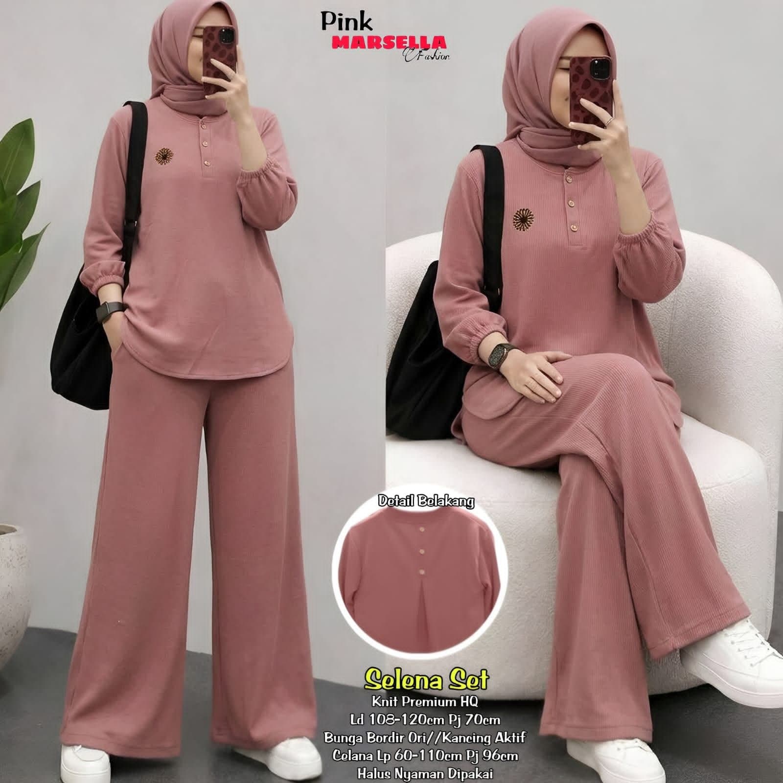 Setelan Selena by Marsella - Celana Kulot Jumbo