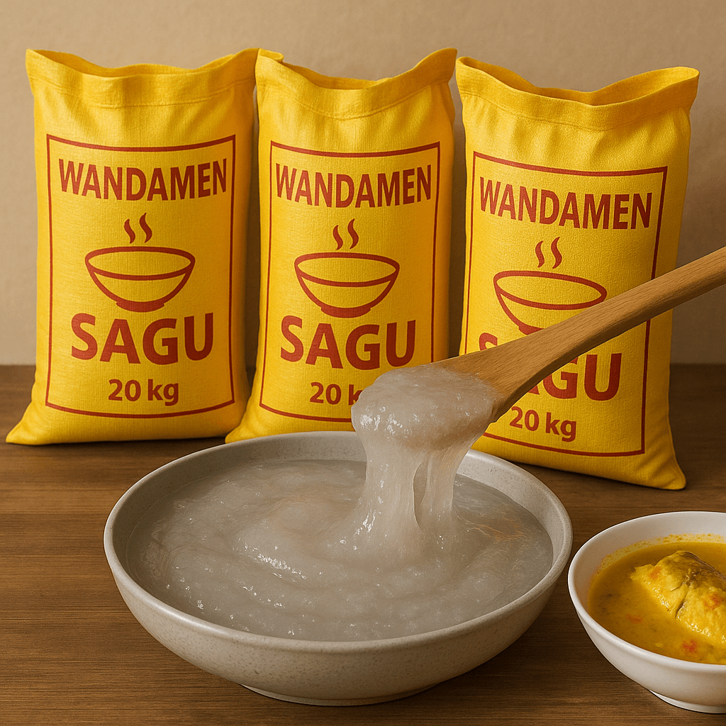 Sagu Putih Wondama 20 Kg - Alami dan Lembut