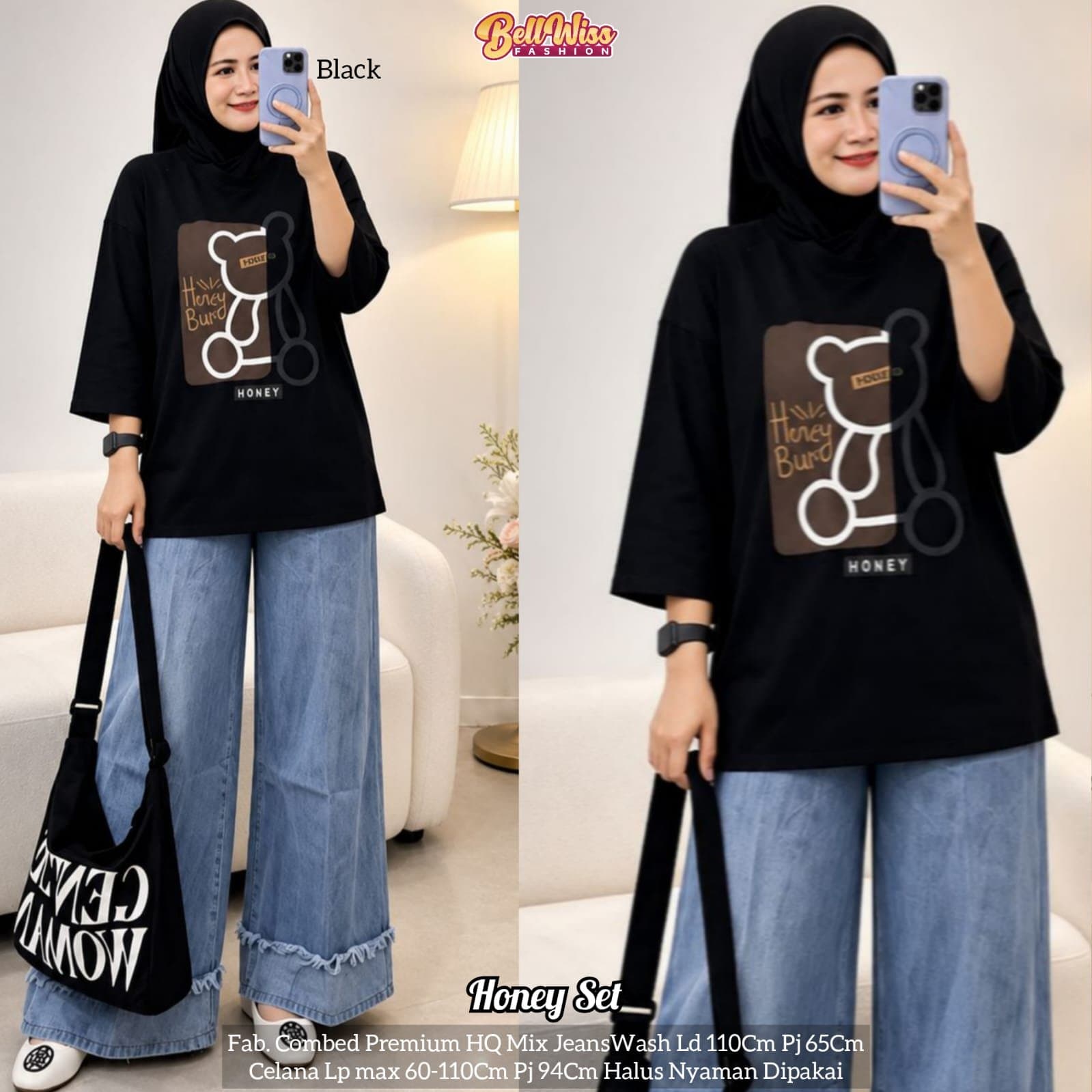 Honey Setelan Kulot Jumbo Nyaman