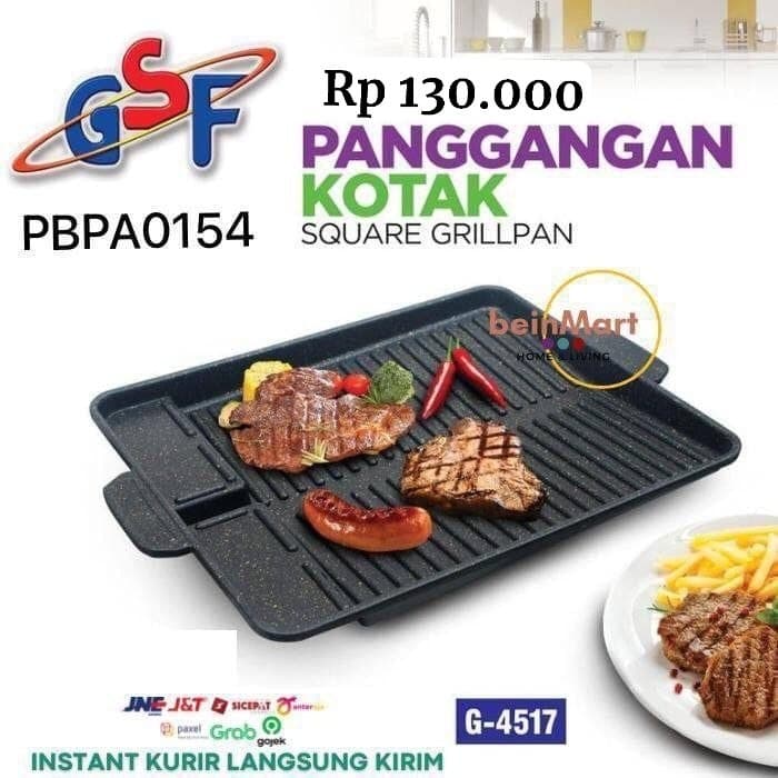 Grill Pan Teflon Marble Anti Lengket