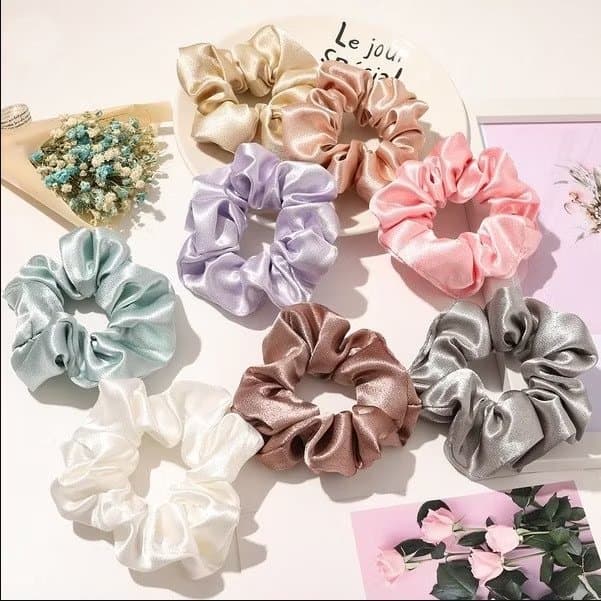 Scrunchy Rambut Ceria 50 Pcs