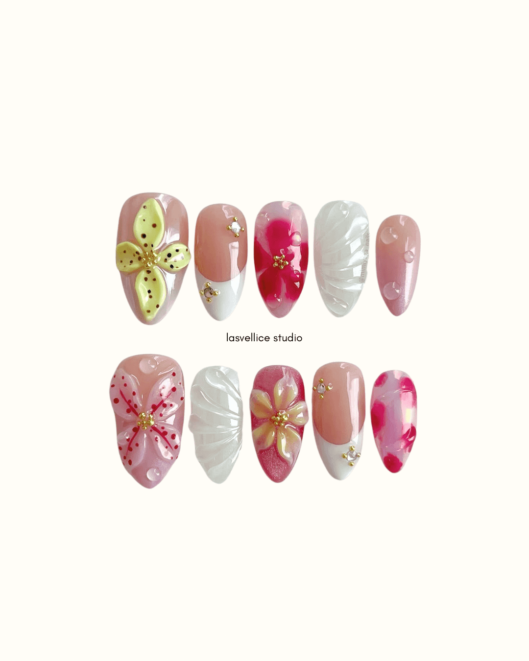 Press On Nails | Summer Bloom | Lasvellice Studio